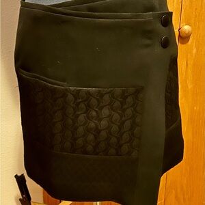 CAbi Black Textured Mini Skirt